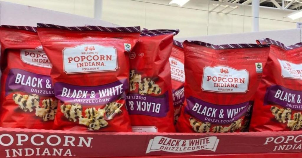 red bags of popcorn