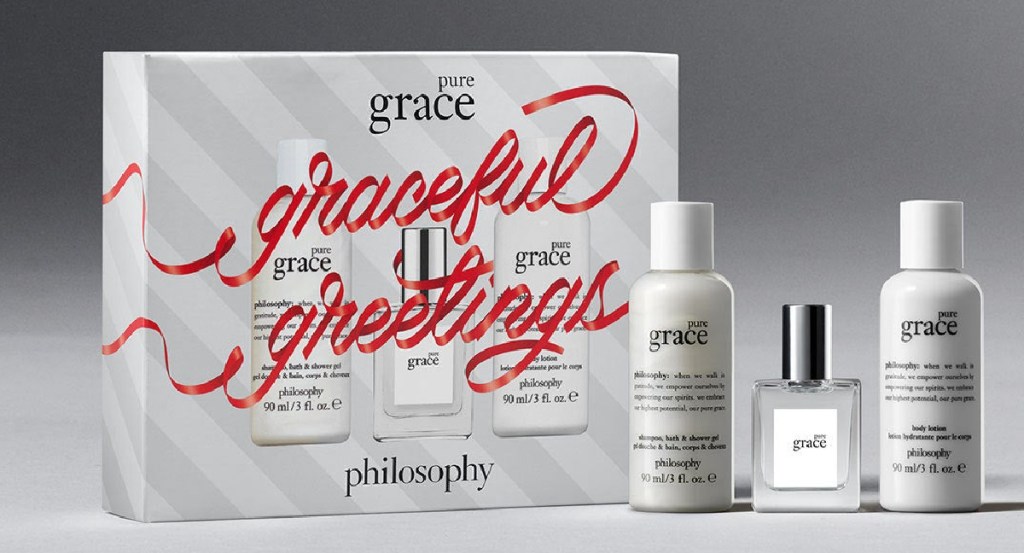 stock image of Philosophy Holiday Pure Grace Eau de Toilette & Bath Gift Set