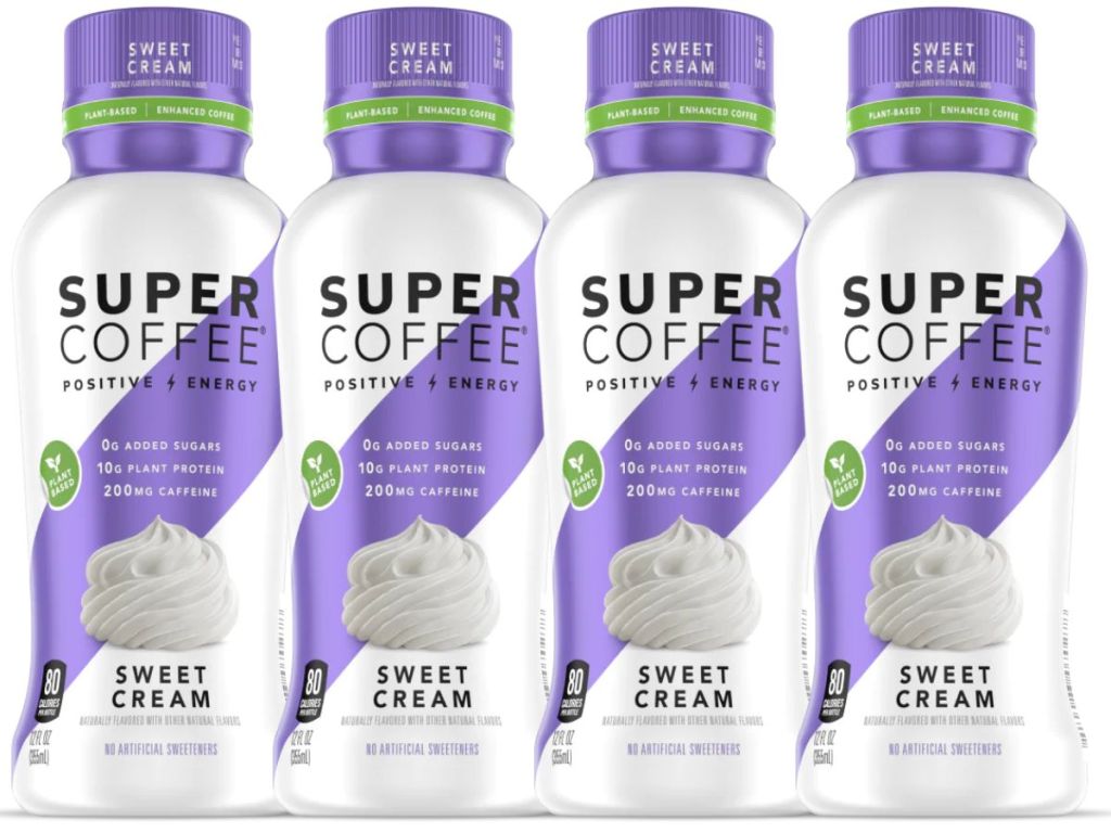 4 bottles of Super Coffee Sweet Cream