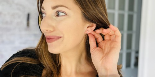 Minimalist REAL Diamond Stud Earrings Just $67.97 Shipped (Great for Sensitive Ears & First Piercings!)