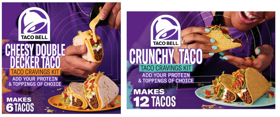two taco bell dinner kit boxes 