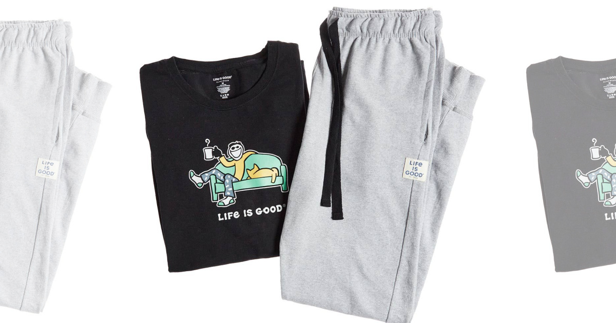 Life is Good Men’s Shirt AND Jogger Lounge Set Just $19.99 Shipped (Comes in Giftable Box)