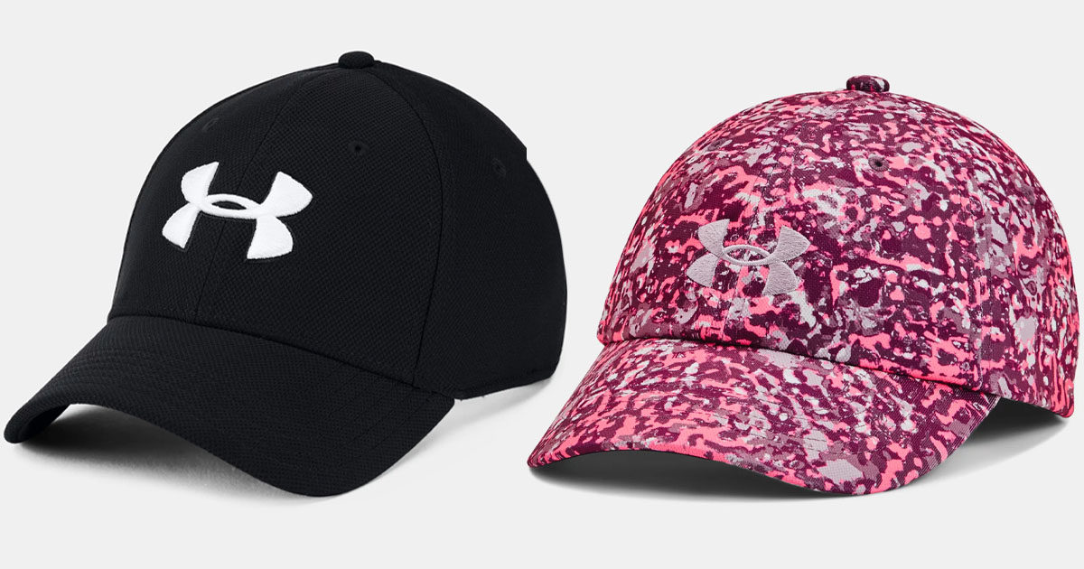 under armour black and pink hats