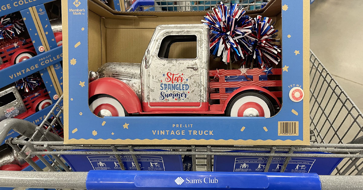 New Sam’s Club Pre-Lit Vintage Patriotic Truck Just $39.98