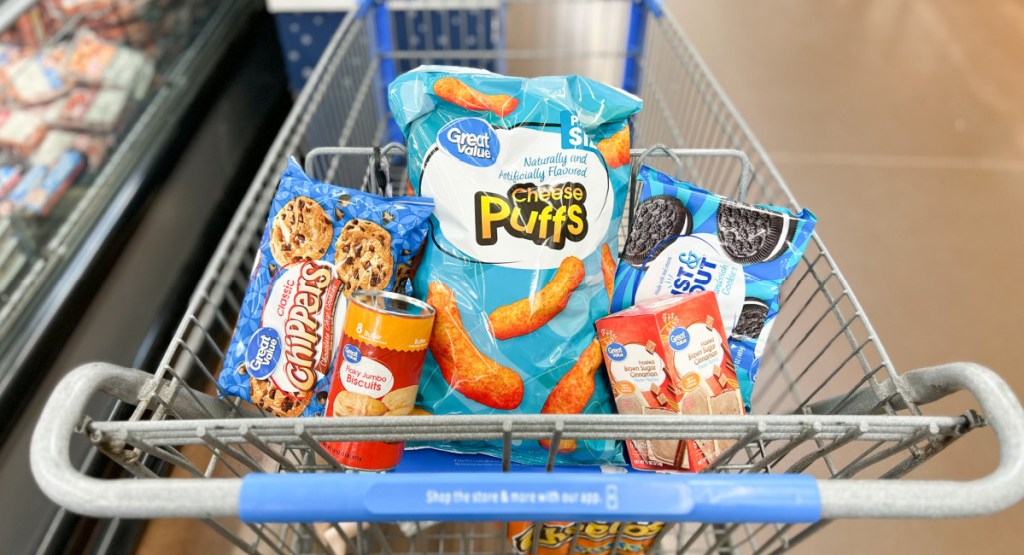 great value snacks in cart