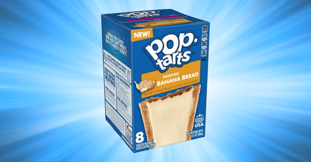 A package of Frosted Banana Bread Pop Tarts