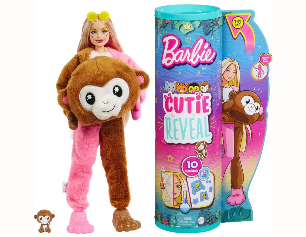 Barbie Cutie Reveal Monkey Costume Doll