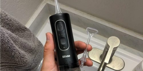 Cordless Water Flosser w/ Attachments Just $17 on Amazon | 40 Days of Battery Life on a Single Charge