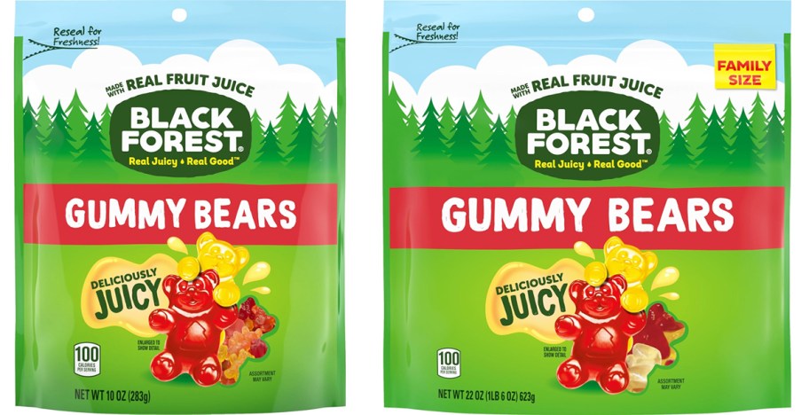 two bags of Black Forest Gummy Bears