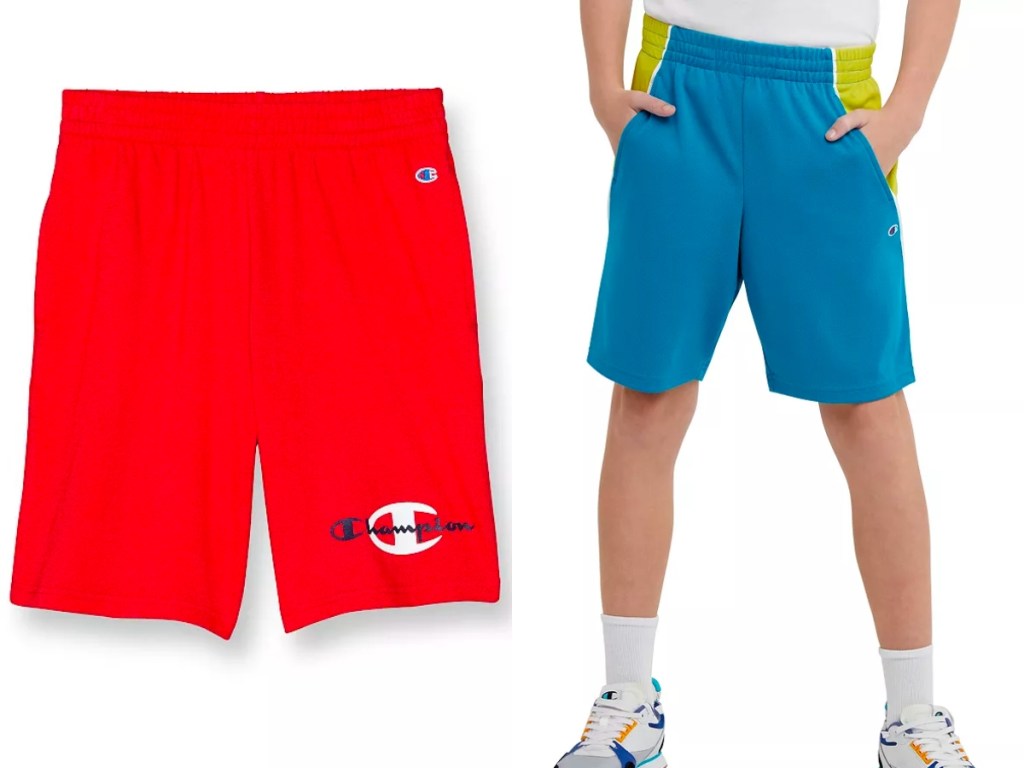 champion boys mesh and jersey shorts