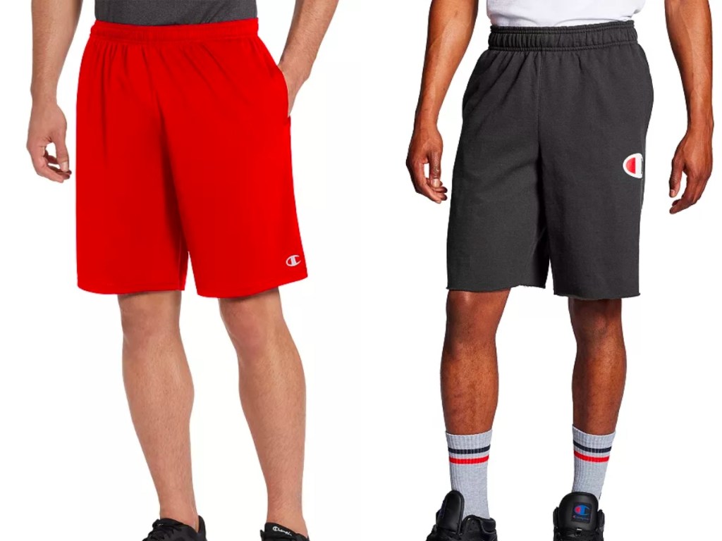 champion men's cross training and fleece shorts