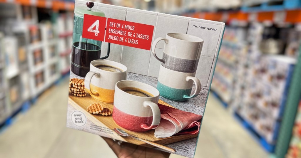 box of Over and Back Eclectic Mug 4-Pack at Costco