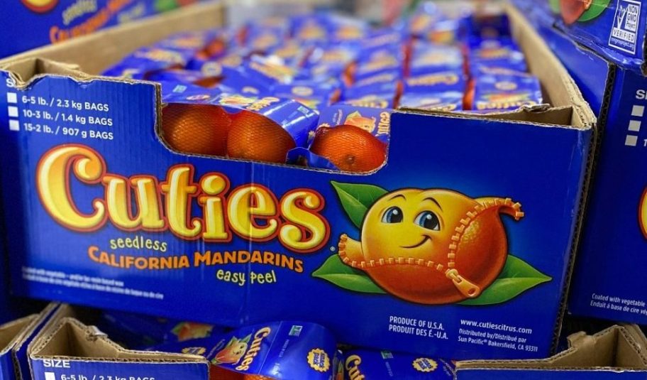 Boxes of Cuties mandarin oranges