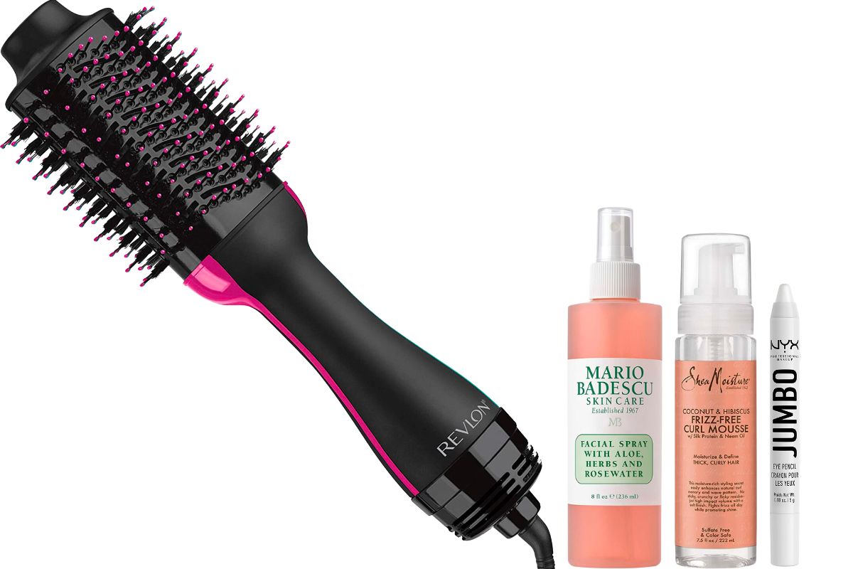 Deal Idea # 1 for Amazon beauty promo with revlon hot brush, Mario badescu hydration mist, shea moisture curl mousse and Nyx professional makeup jumbo eye pencil 