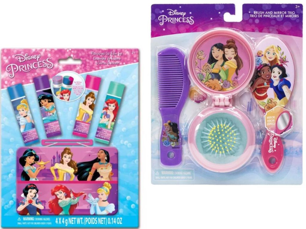 Stock images of two Disney princess beauty sets
