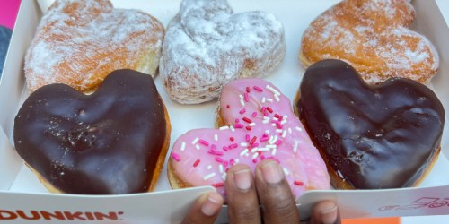 Dunkin’ Half-Dozen Valentine’s Day Donuts Just $3 (+ Earn $4 eGift Card w/ Grocery Purchase!)