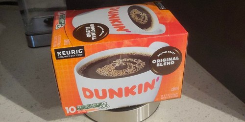 Dunkin’ K-Cups 60-Count Only $19.52 Shipped on Amazon (Only 33¢ A Cup)