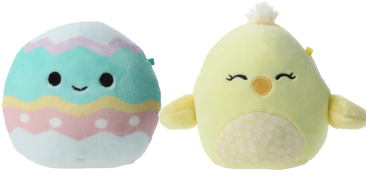 Easter plush toys of an egg and chicken