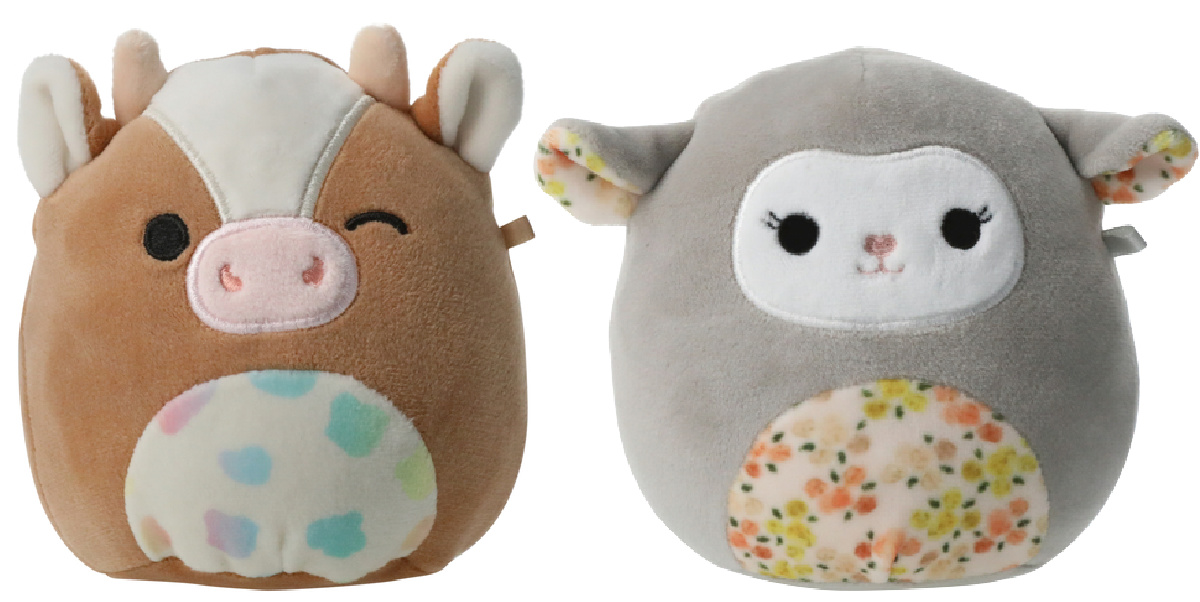 Easter squishmallows cow and lamb