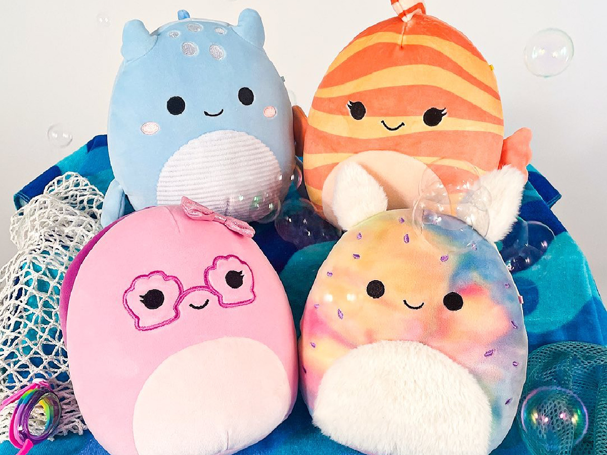 Four different Squishmallows