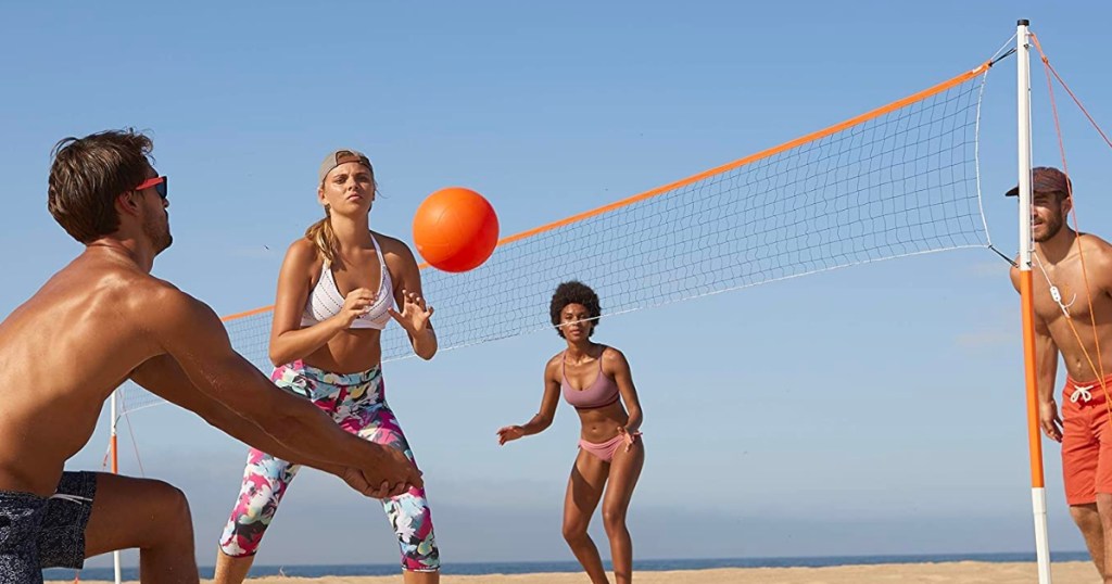 franklin sports full size volleyball net and ball