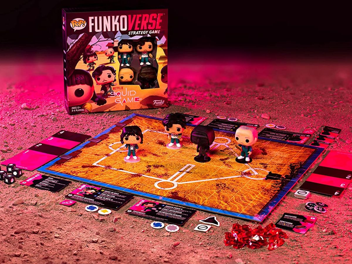 Funkoverse Quid Game Strategy Game board with figurines, cards and dice