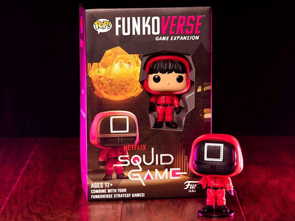 Funkoverse Squid Game Expansion Pack box with figurine standing in front of it