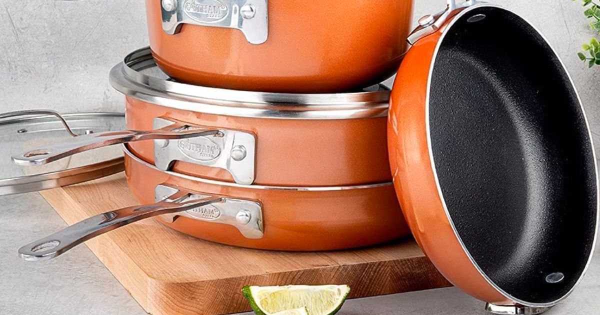 Gotham Steel Cookware 10-Piece Set Only $68 Shipped on Amazon (Reg. $180)