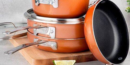 Gotham Steel Cookware 10-Piece Set Only $68 Shipped on Amazon (Reg. $180)