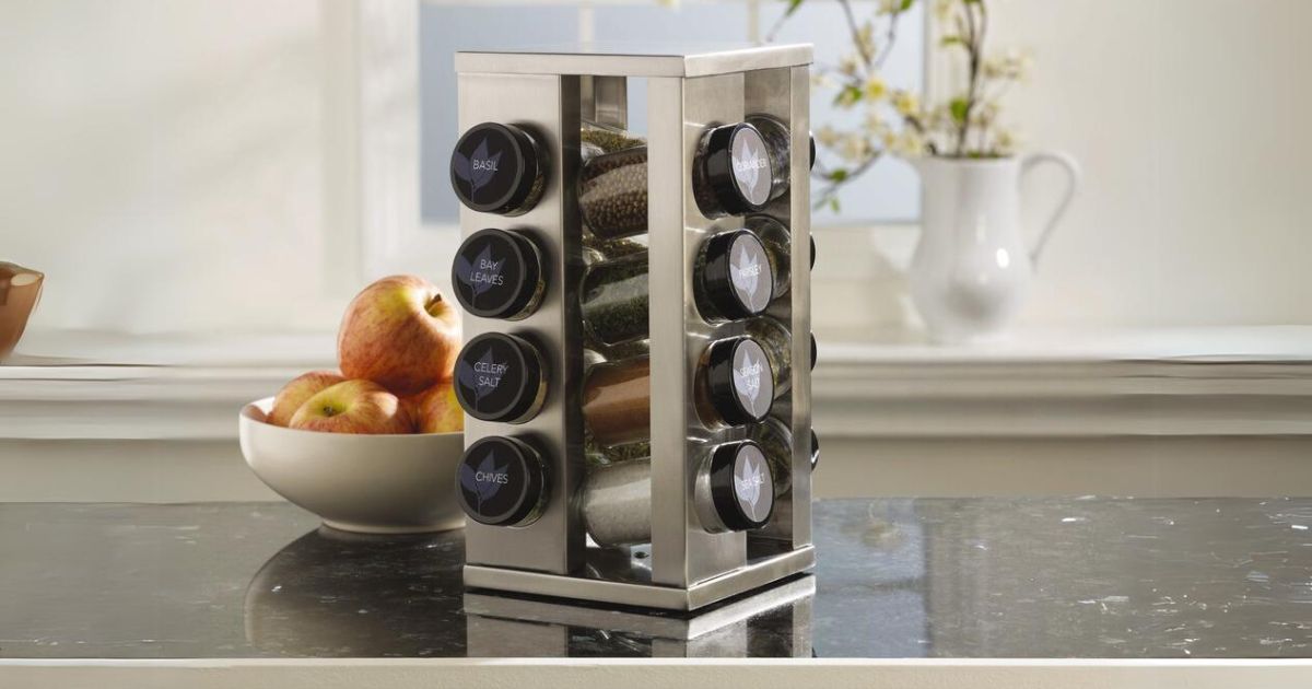 Revolving Spice Rack Just 17.59 on Amazon Includes 16 Spices