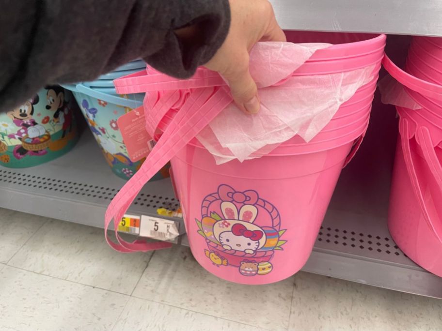 A Hello Kitty Easter Basket Pail