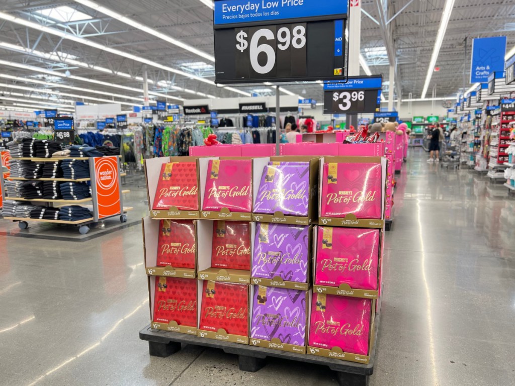 Hershey's Pot of Gold  on display in walmart