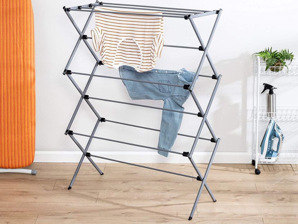 shit and pants on Collapsible Clothes Drying Rack