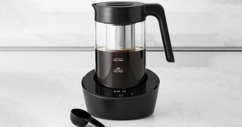 Instant Pot cold brew coffee maker on a counter