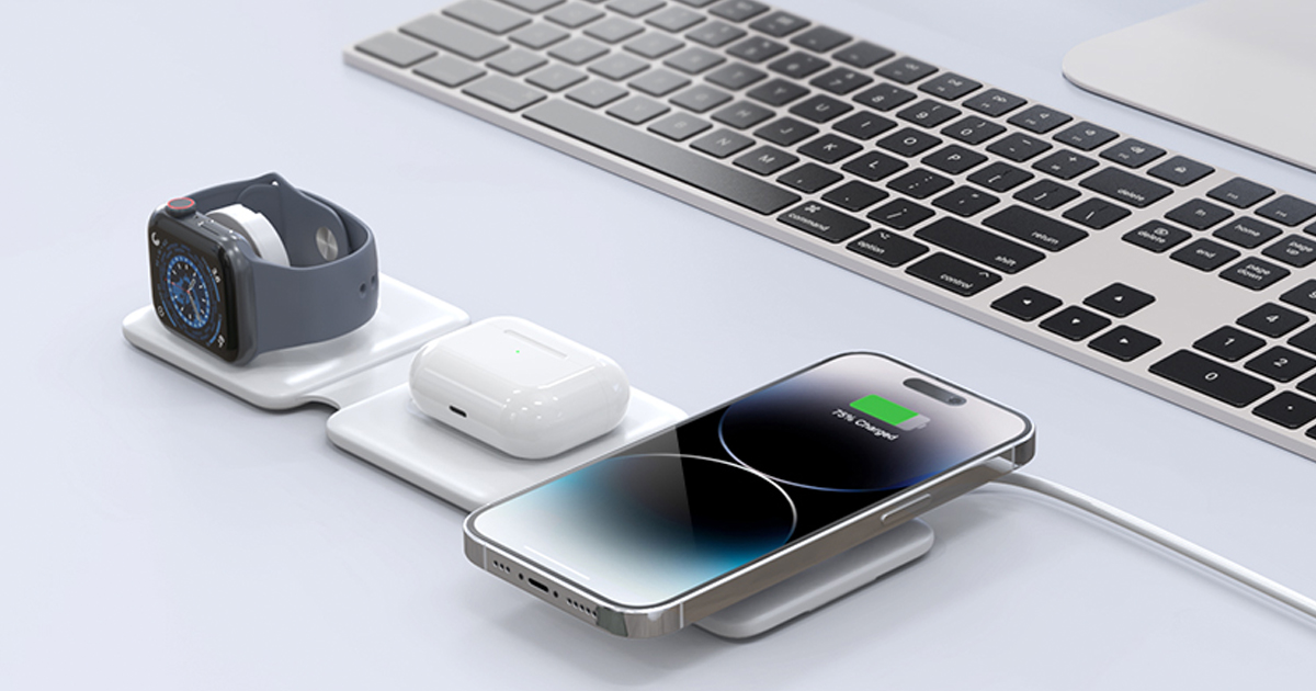 Magnetic Folding 3 in 1 Wireless Charger Just 28.99 Shipped on