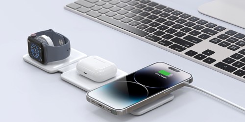 Magnetic Folding 3-in-1 Wireless Charger Just $28.99 Shipped on Amazon (Charges iPhone, AirPods & Apple Watch)