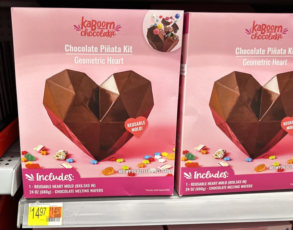 chocolate pinata kits on store shelf