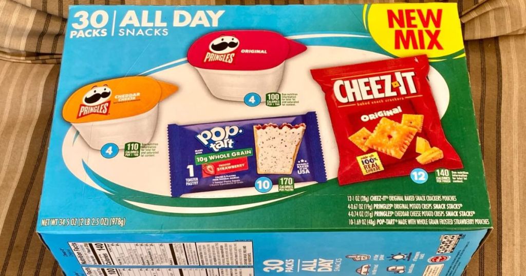 Kellogg's All Day Snack Box 30-pack with Pringles, Pop-Tarts and Cheez-Its