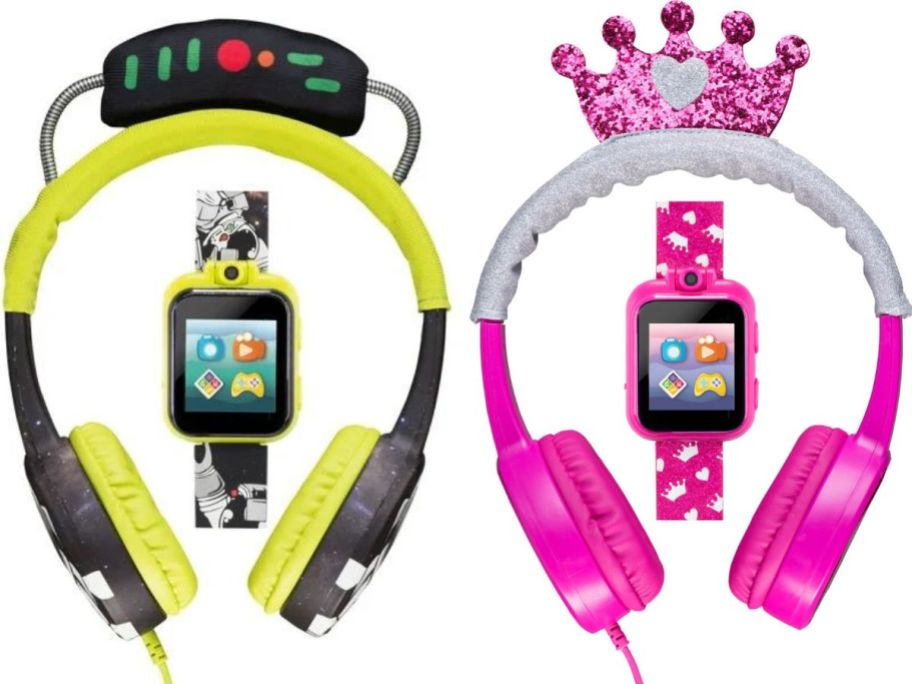 2 Itech Kids Headphones and Smartwatch Sets