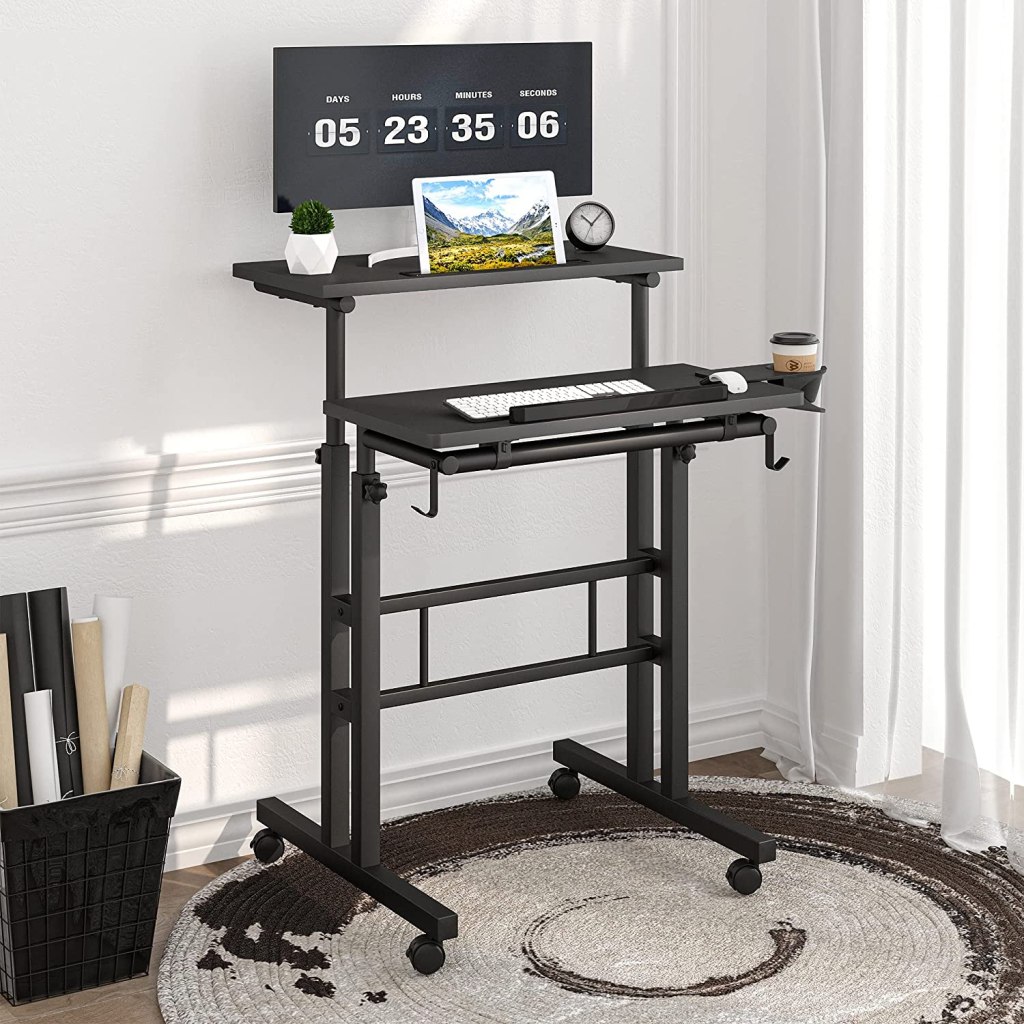 A Klvied standing desk is an affordable height adjustable workspace