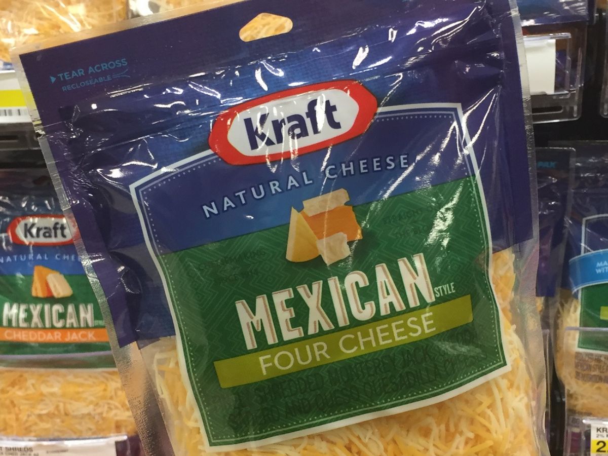 Bag of Kraft Shredded Mexican Cheese