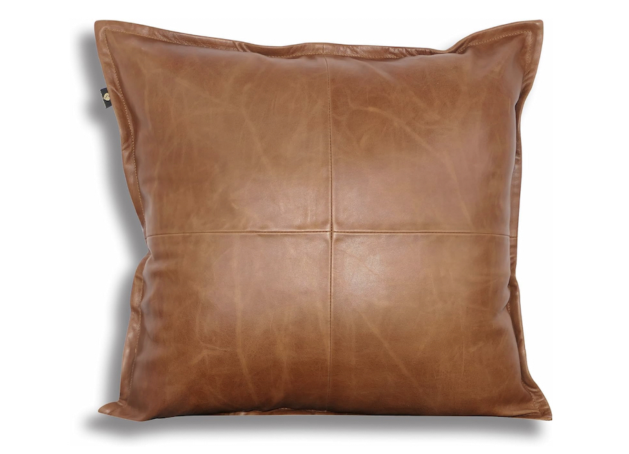 stock photo of leather pillow 