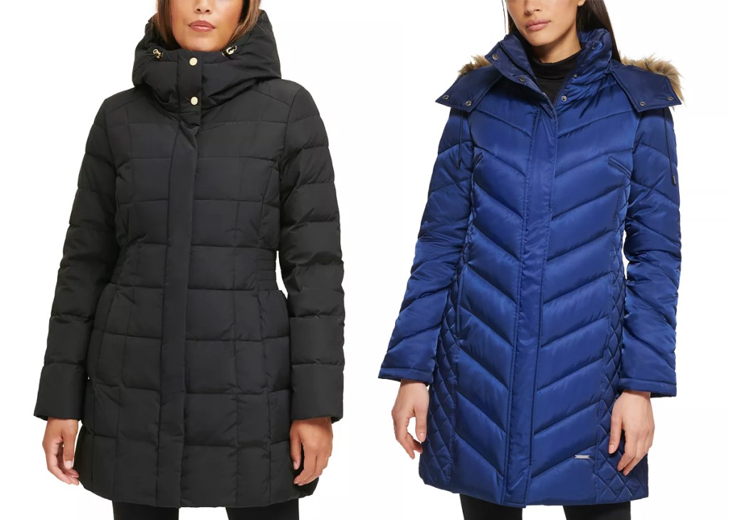 two women modeling jackets