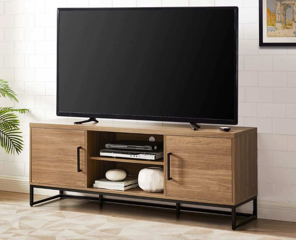 Mainstays TV Industrial Console w: Adjustable Shelf