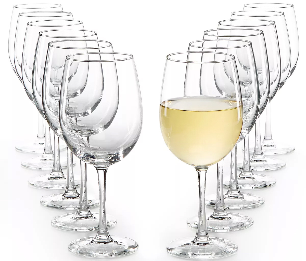 set of 12 white wine glasses