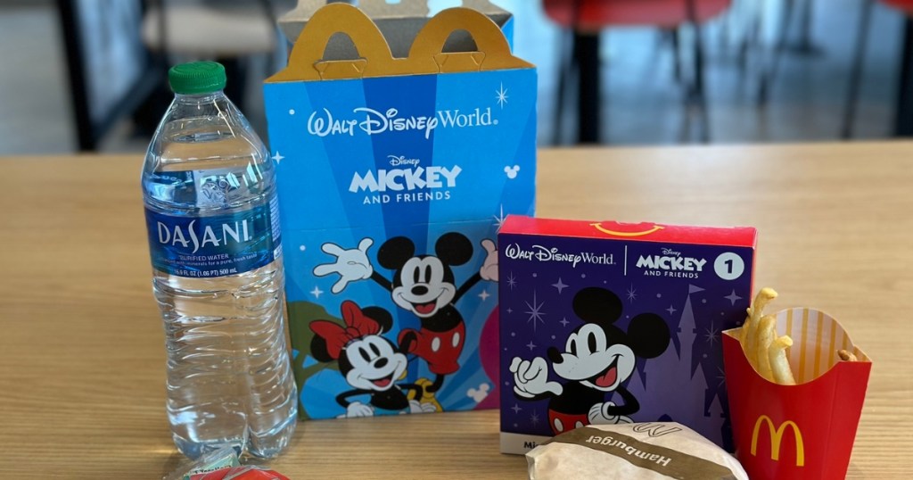 mickey & friends happy meal box and poster