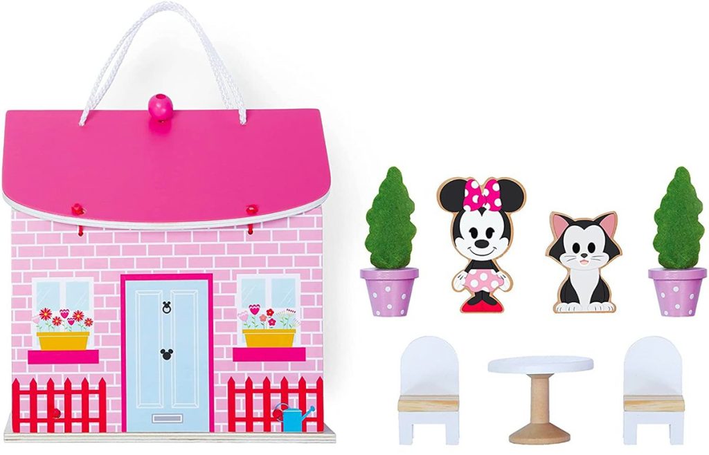 Minnie Mouse Carry Along House 8-Piece Wooden Playset