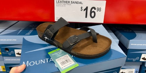 Women’s Leather Footbed Sandals Only $16.98 at Sam’s Club