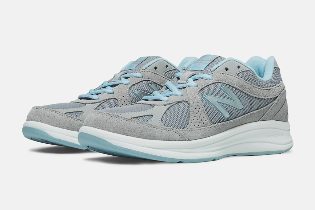 A pair of New Balance walking shoes
