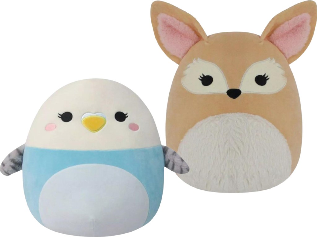 Squishmallows 14" Tycho the Parakeet and Fennec the Fox